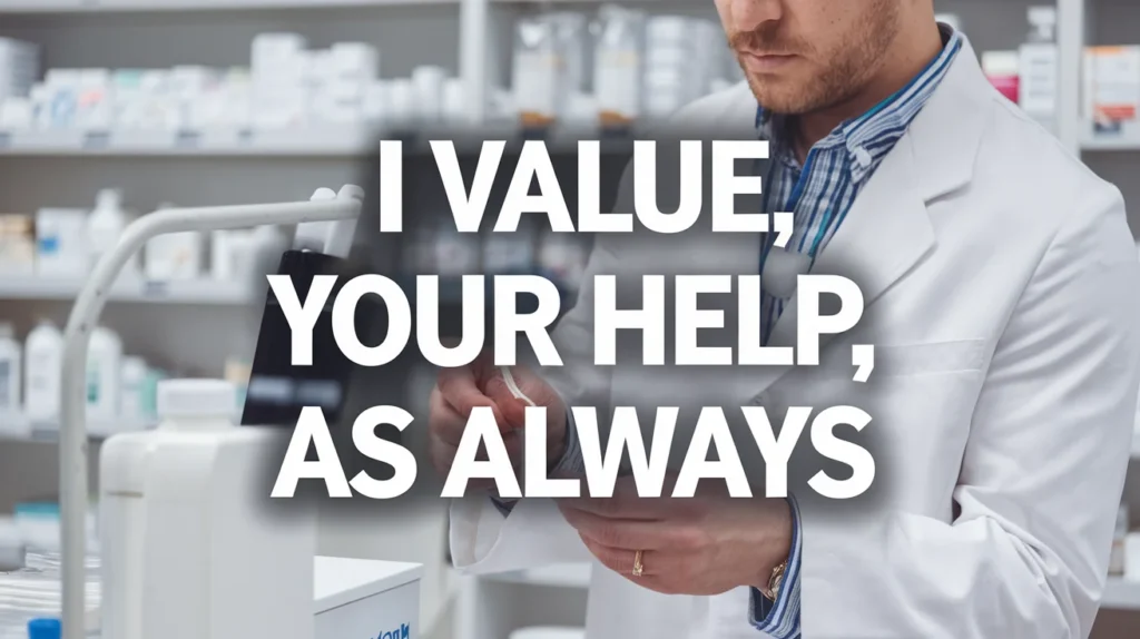 “I Value Your Help, As Always”