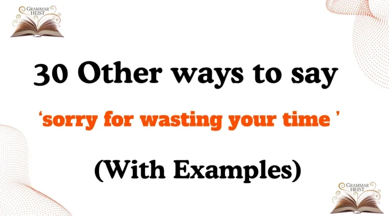 Other Ways to Say ‘sorry for wasting your time ’