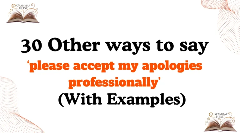 please accept my apologies professionally