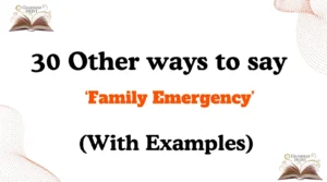 Other Ways to Say ‘Family Emergency’