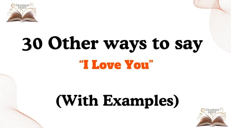 Other Ways to Say I Love You