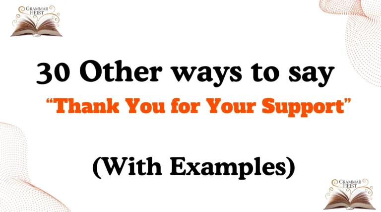 Other Ways to Say Thank You for Your Support