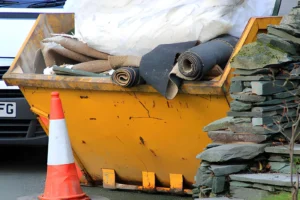 Dumpster Rentals for Homeowners Removing Old Carpeting and Flooring